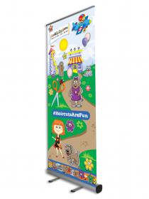 #HaircutsAreFun Village Banner Stand