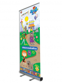 #HaircutsAreFun Village Banner Stand